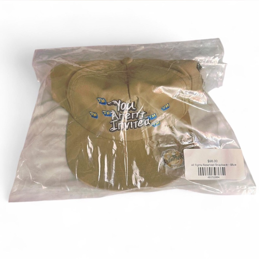 HydePark “You Aren’t Invited” Tan Snapback (Collectable Sticker)Bagged Brand New